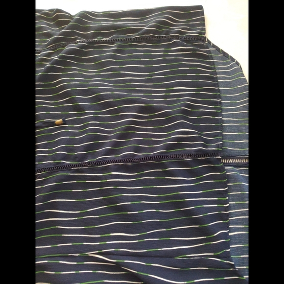 Simply Noelle Blue White Green Stripe Tunic Top /Cover Size L/XL 12-14 - Picture 4 of 9